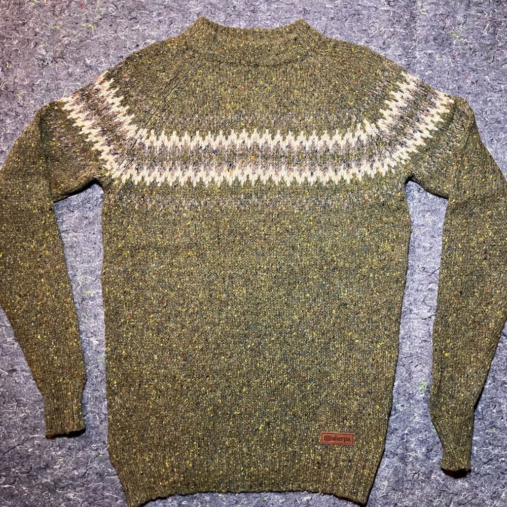 Classic Olive Crewneck Sweater